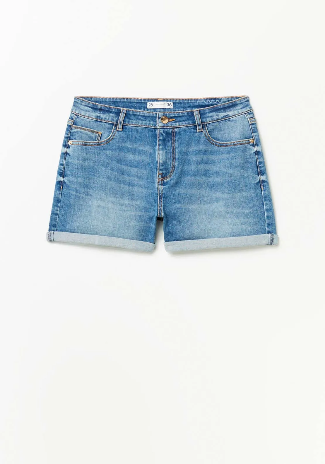 Relaxed-Fit Denim Bermuda Shorts