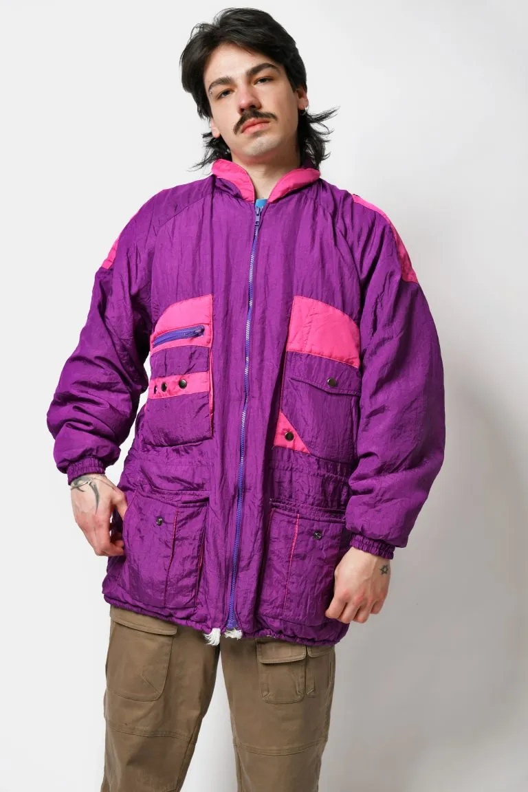 Retro 90s sport parka coat