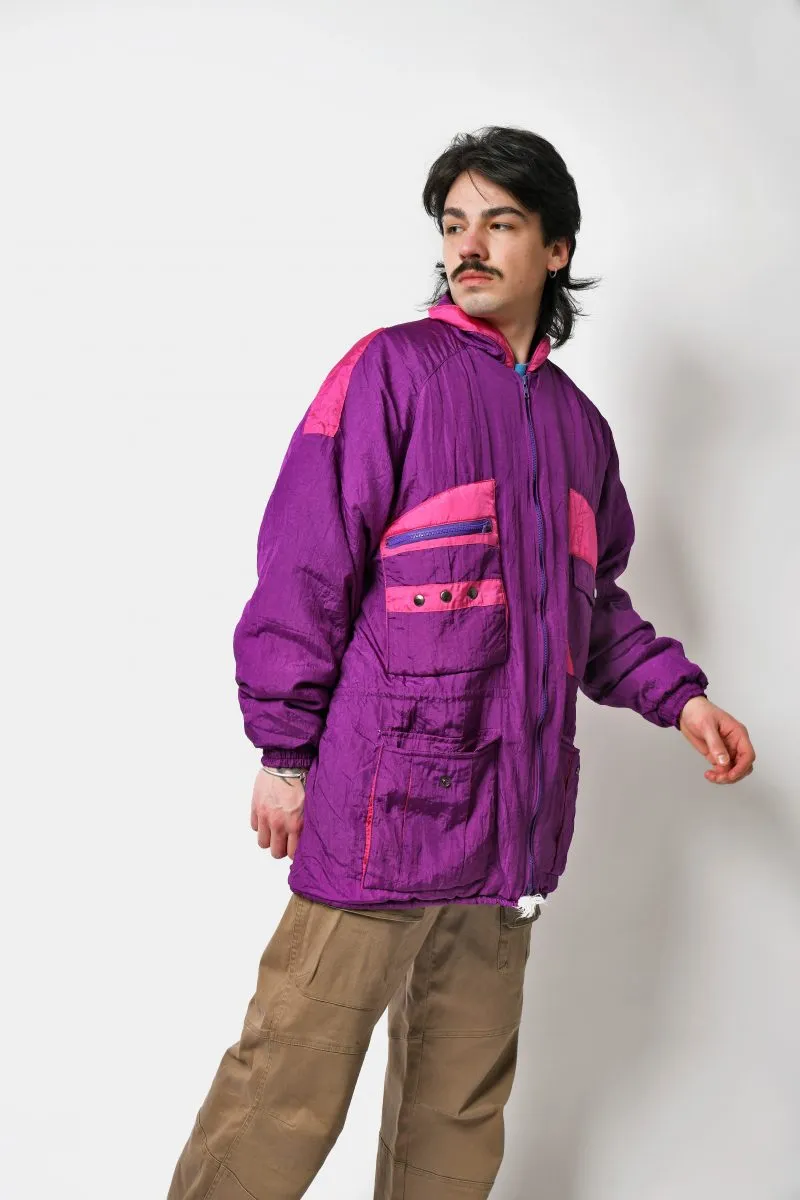 Retro 90s sport parka coat