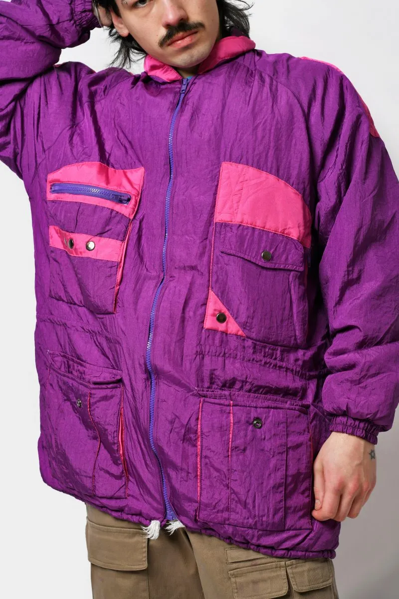 Retro 90s sport parka coat