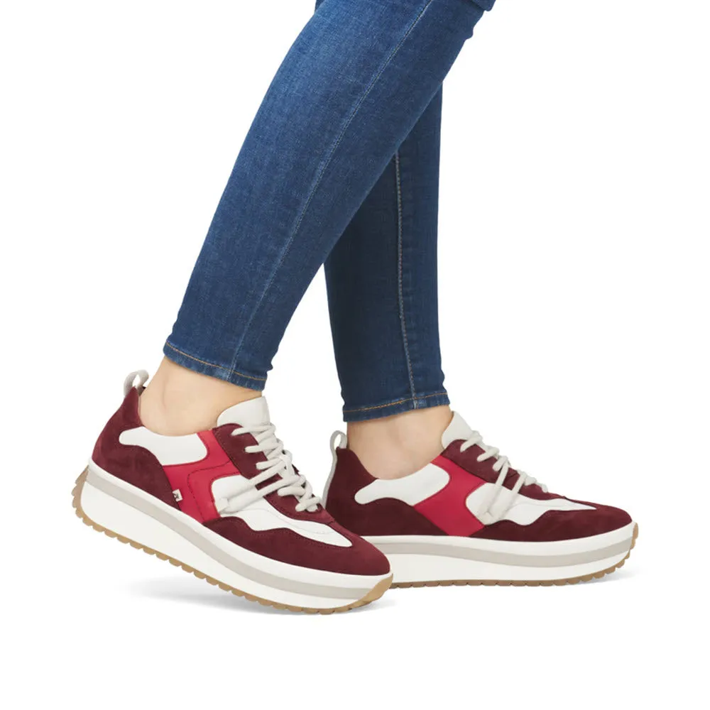 REVOLUTION RETRO PLATFORM SNEAKER BORDEAUX - WOMENS