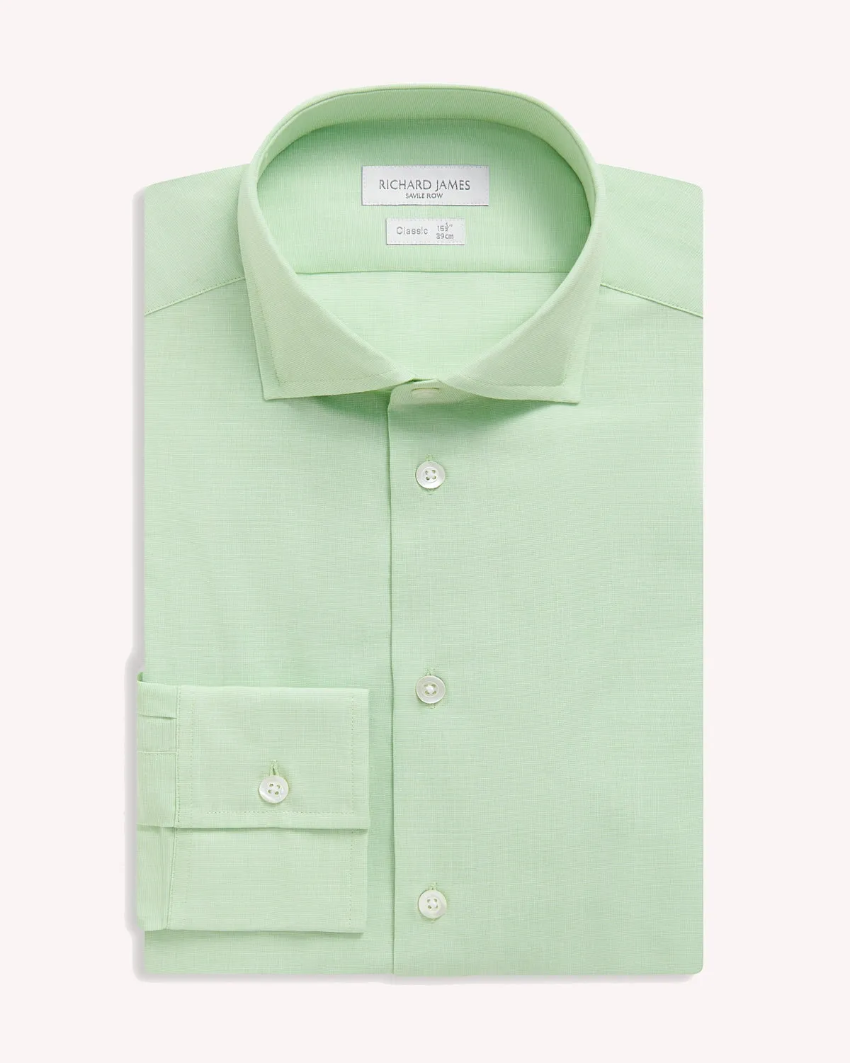 Richard James Poplin Shirt Green