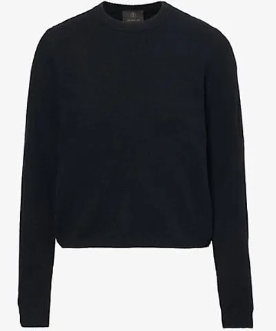 Rick Owens X Moncler brand-badge wool-blend knitted jumper