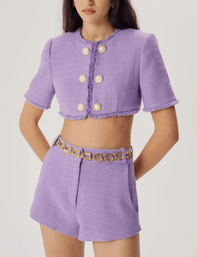 Ronny Kobo Mindy Cropped Short Sleeve Jacket