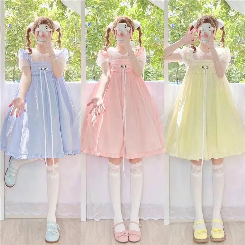 Rosie Pastel Kawaii Aesthetic Kawaii Princess Lolita Babydoll Summer Dress