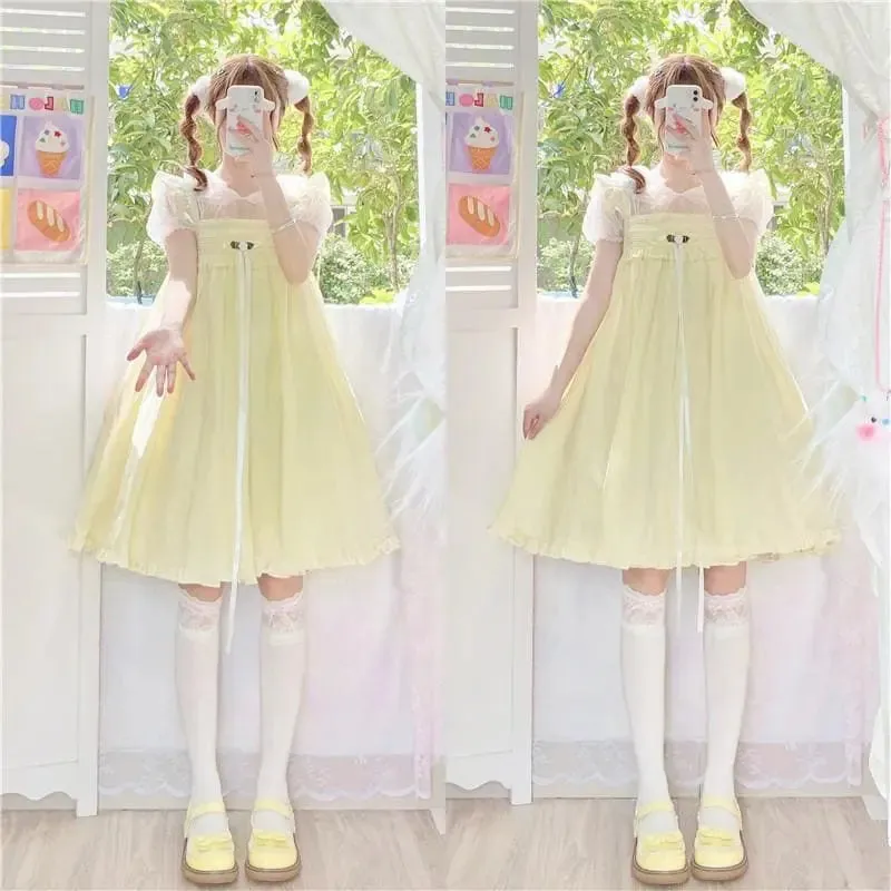 Rosie Pastel Kawaii Aesthetic Kawaii Princess Lolita Babydoll Summer Dress