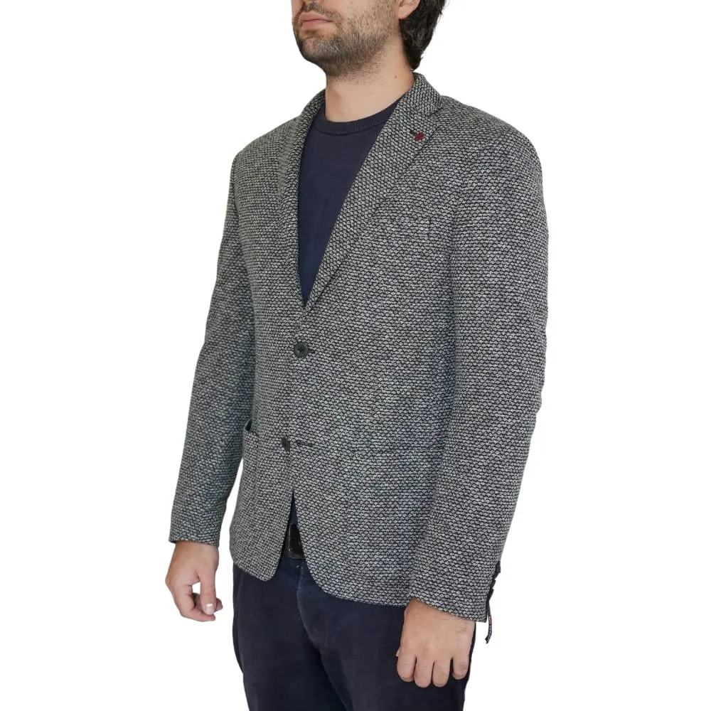 Roy Robson Smartflex Grey Patterned Jersey Jacket | Menswear Online