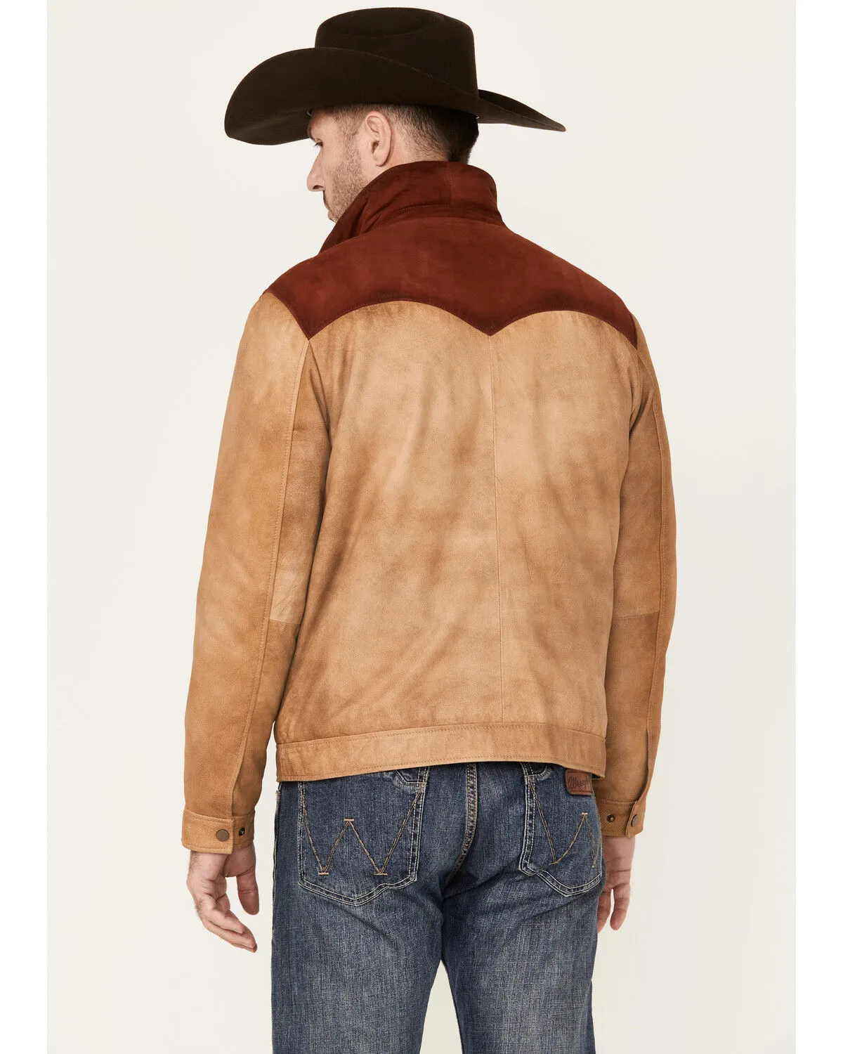 Scully Men's Burnished Suede Color Block Jacket