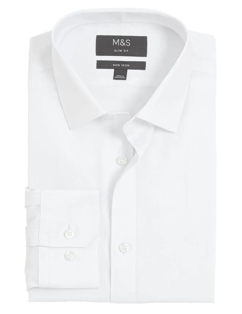 Slim Fit Non Iron Pure Cotton Shirt