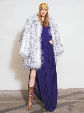 Speckled Marabou Feather Coat