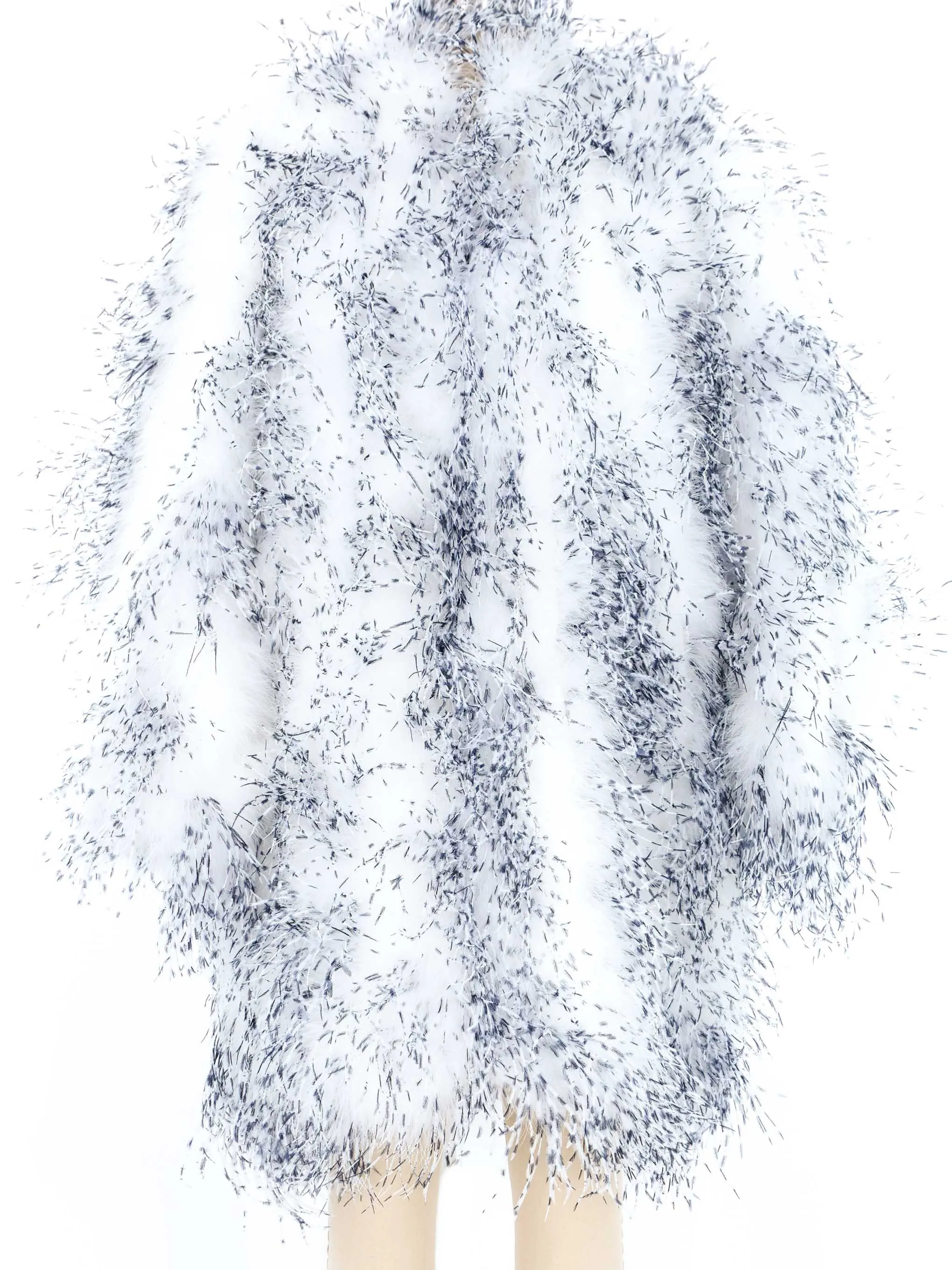 Speckled Marabou Feather Coat