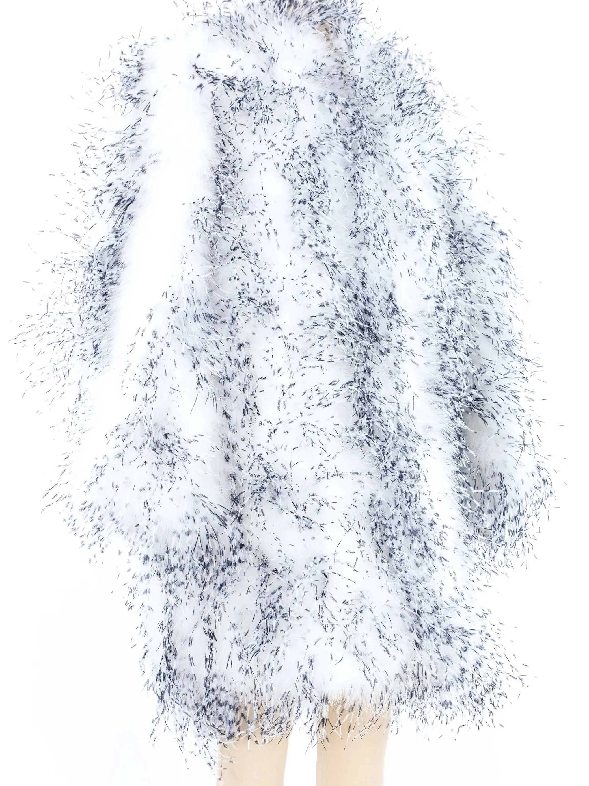 Speckled Marabou Feather Coat