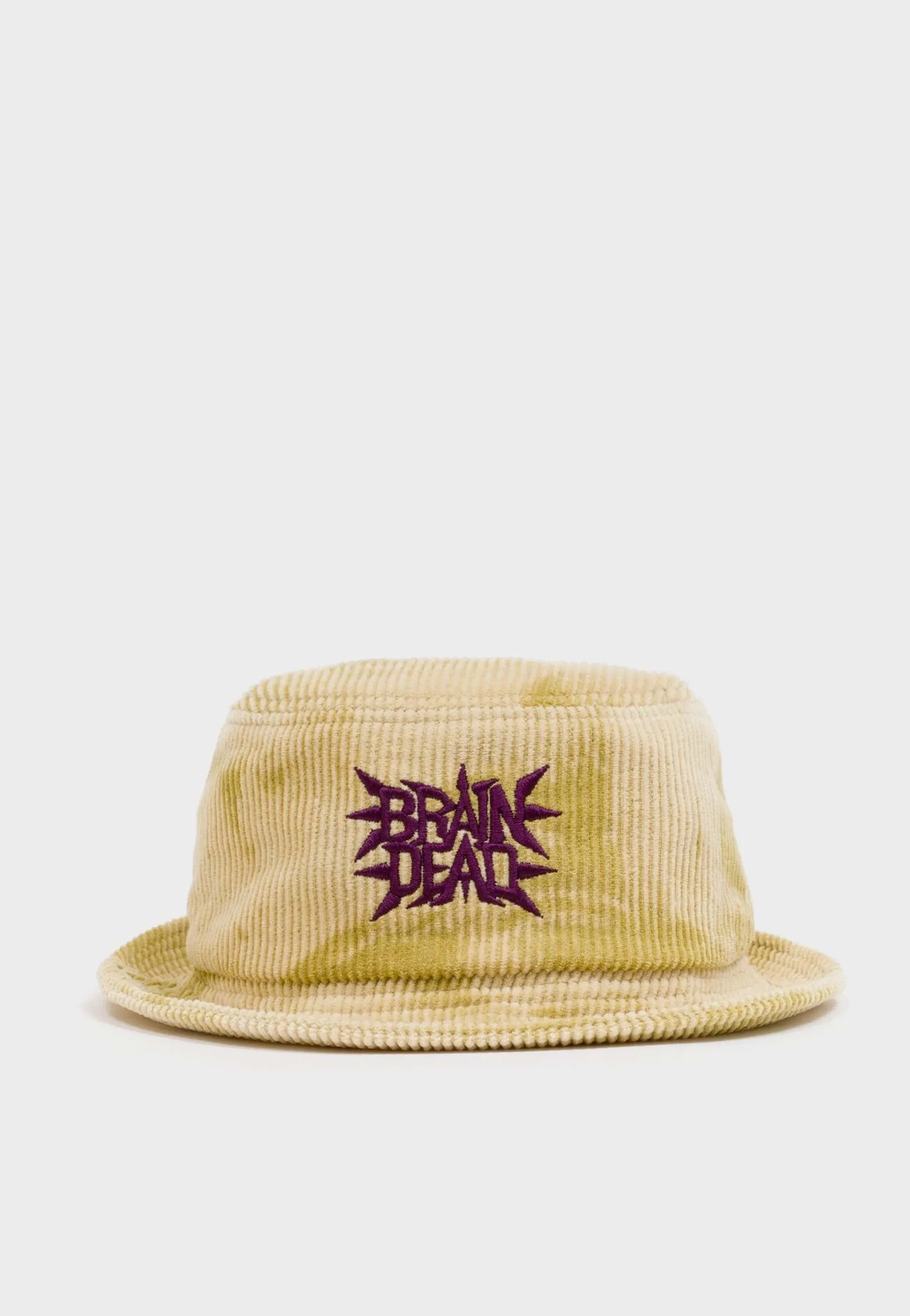 Spikey Bleached Cord Bucket Hat - gold