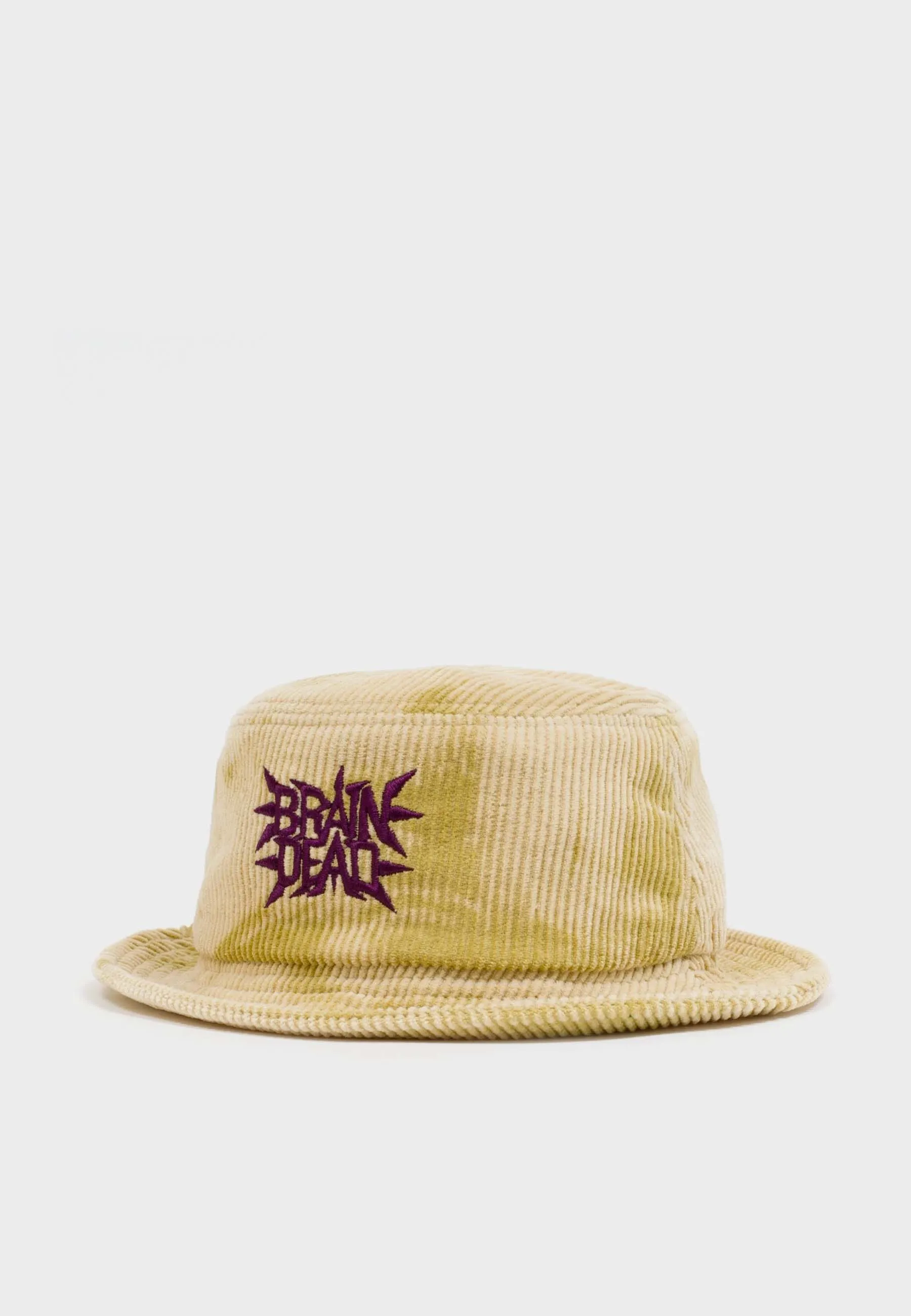 Spikey Bleached Cord Bucket Hat - gold