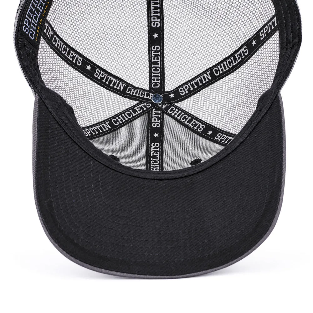 SPITTIN' CHICLETS PATCH BLACK TRUCKER HAT