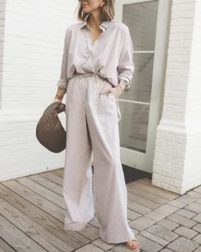 Splendid x @Cellajaneblog Poplin Wide Leg Pant