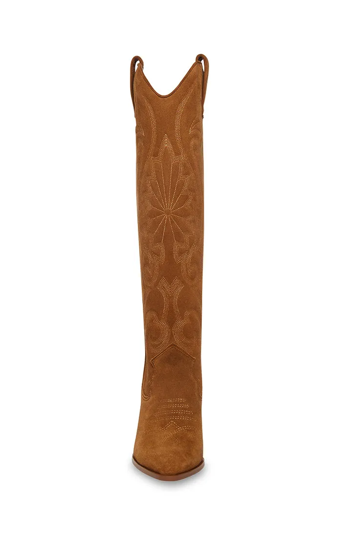 Steve Madden Lasso Western Boot ~ Chestnut Suede