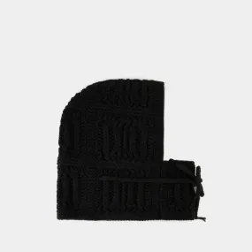 Stitch Hood Beanie - Lemaire - Wool - Black