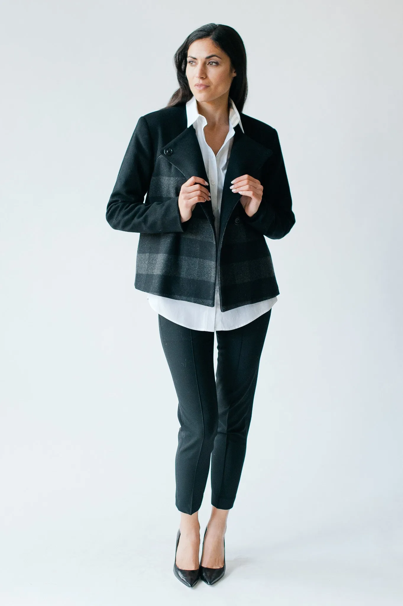 Studio Check Jacket - Grey and Black Buffalo Plaid