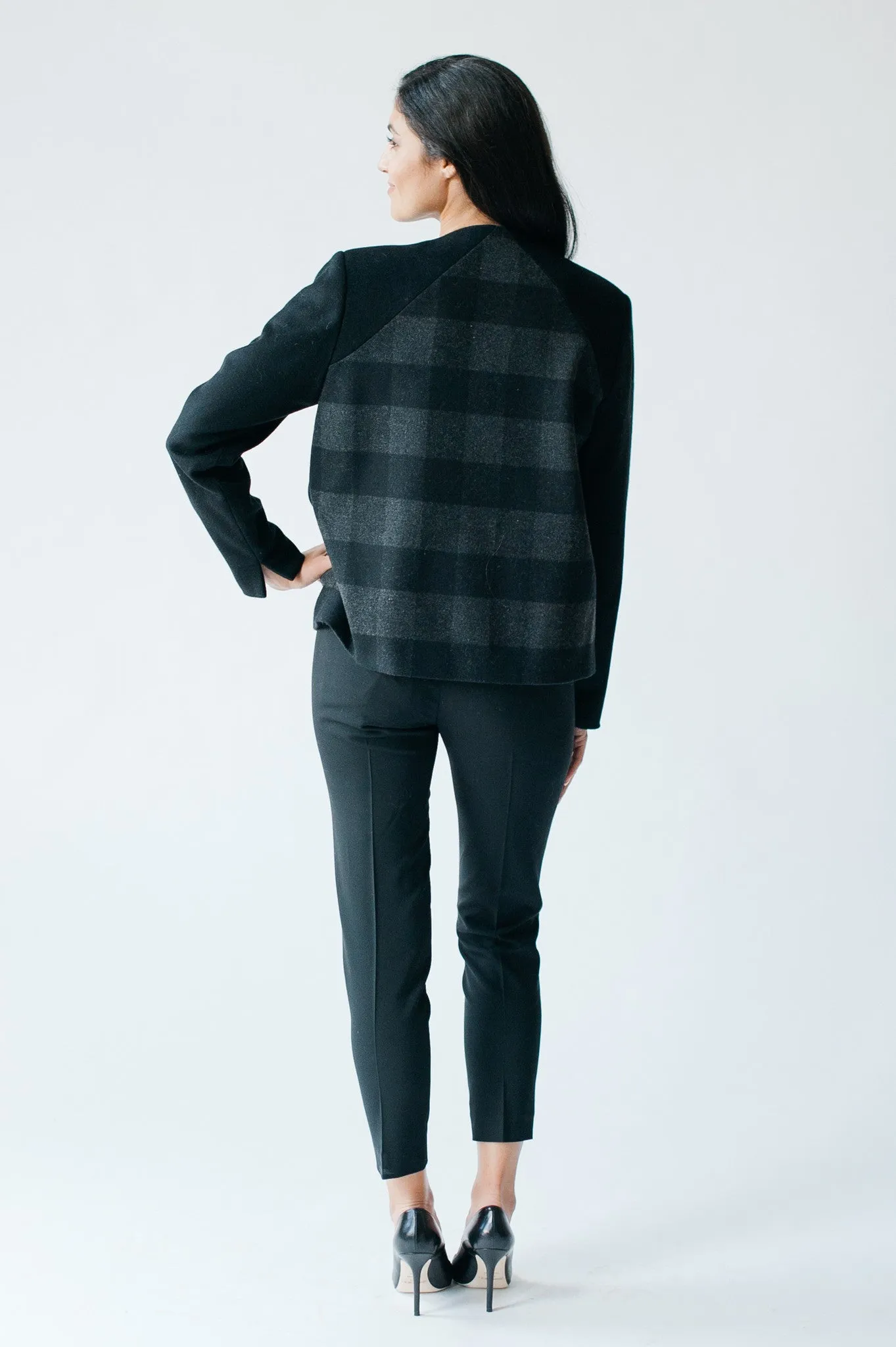 Studio Check Jacket - Grey and Black Buffalo Plaid