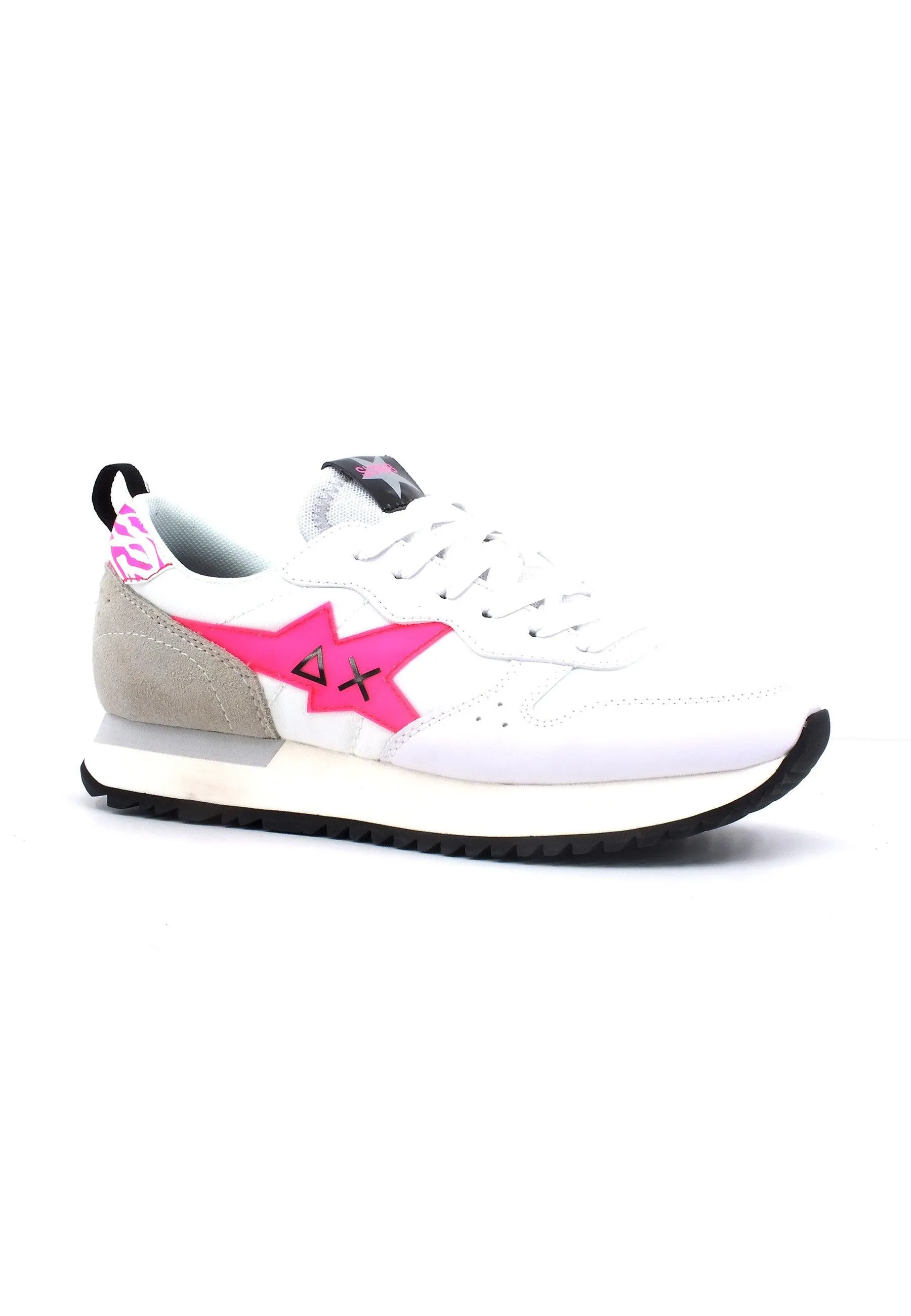 SUN68 Stargirl Trasparent Sneaker Donna Bianco Fuxia Z33213