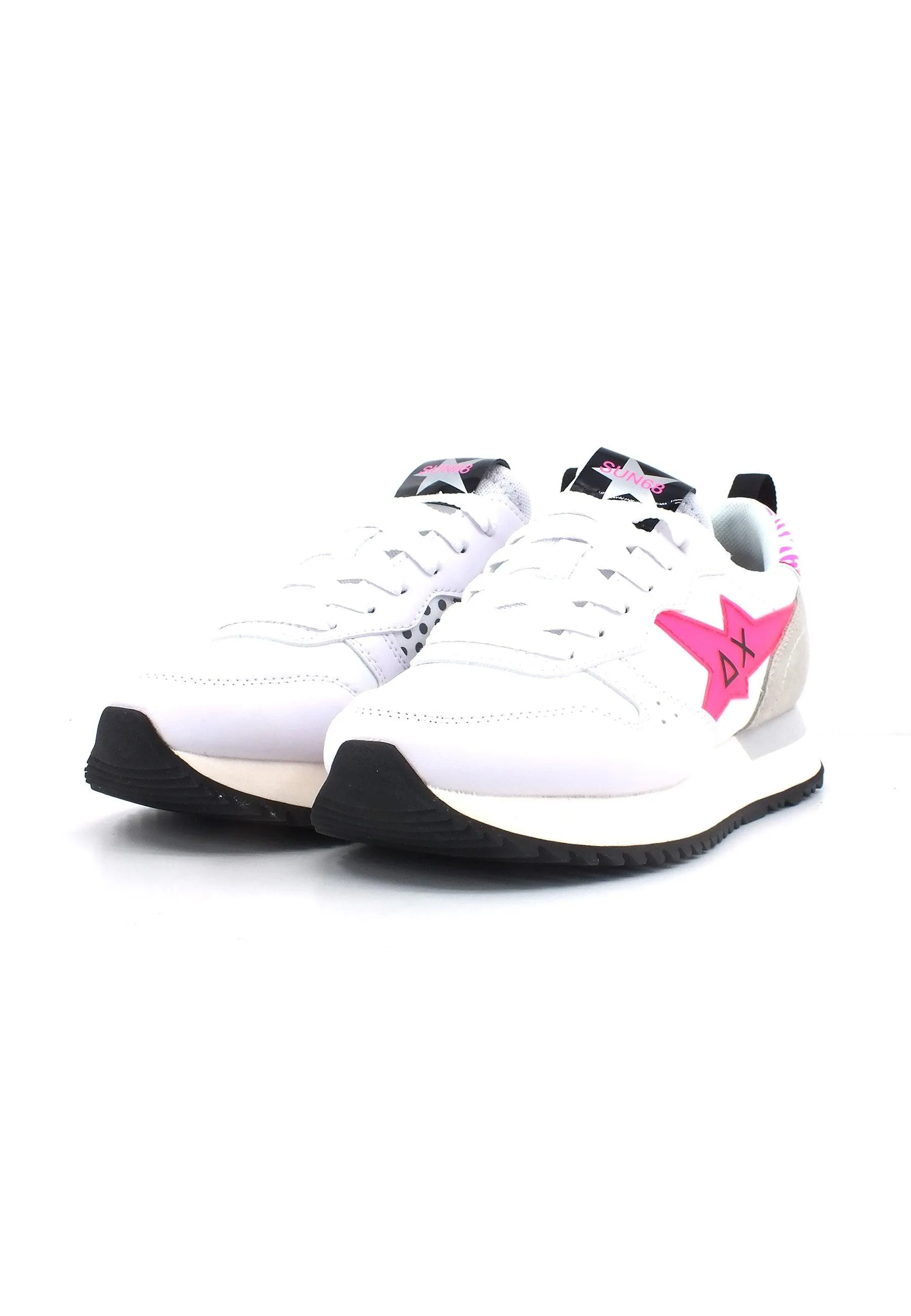 SUN68 Stargirl Trasparent Sneaker Donna Bianco Fuxia Z33213