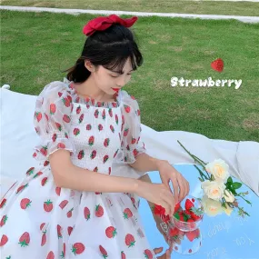 Sweet Strawberry Embellished Fairy Dress