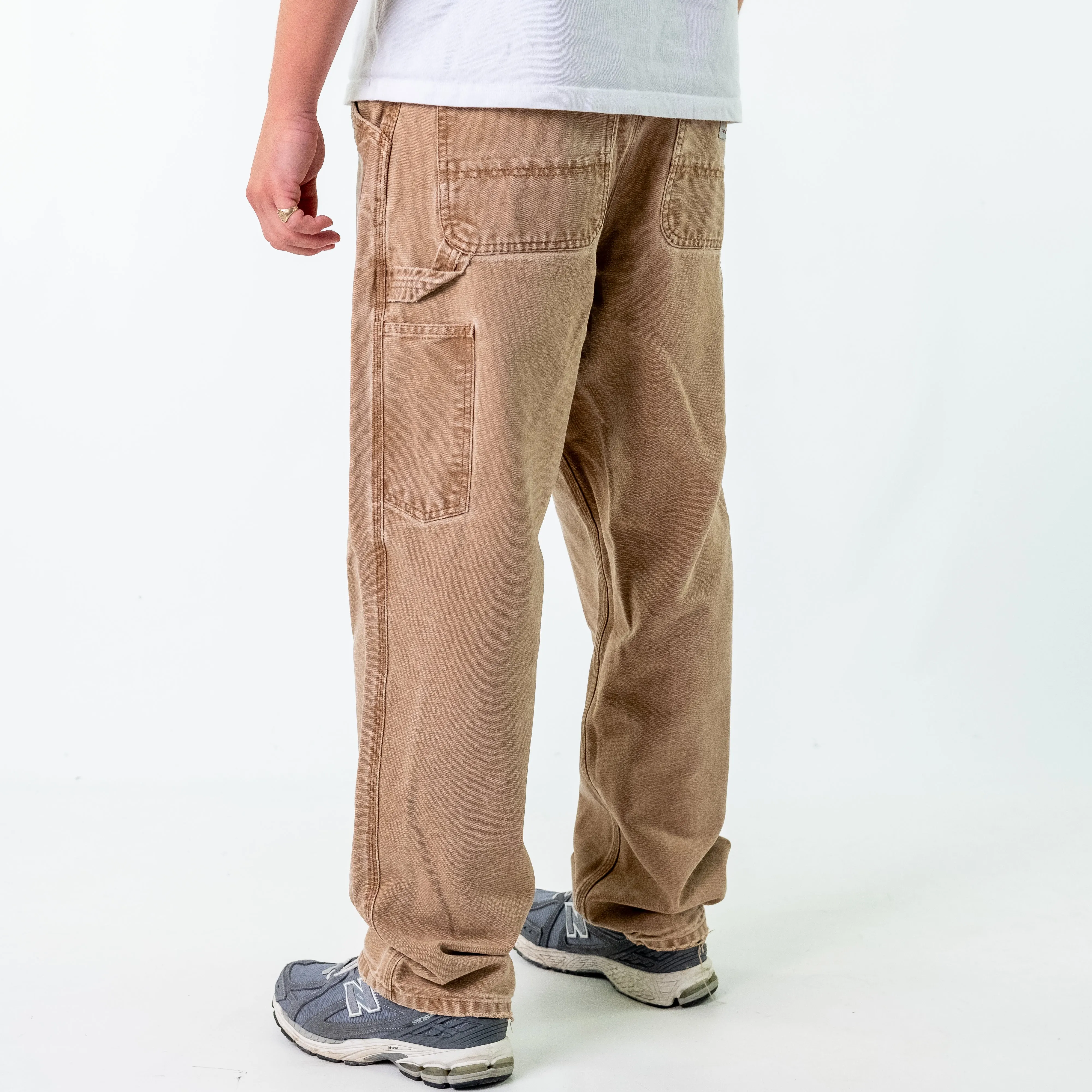 Tan 90s Carhartt Denim Carpenter Jeans Baggy Pants (34x34)