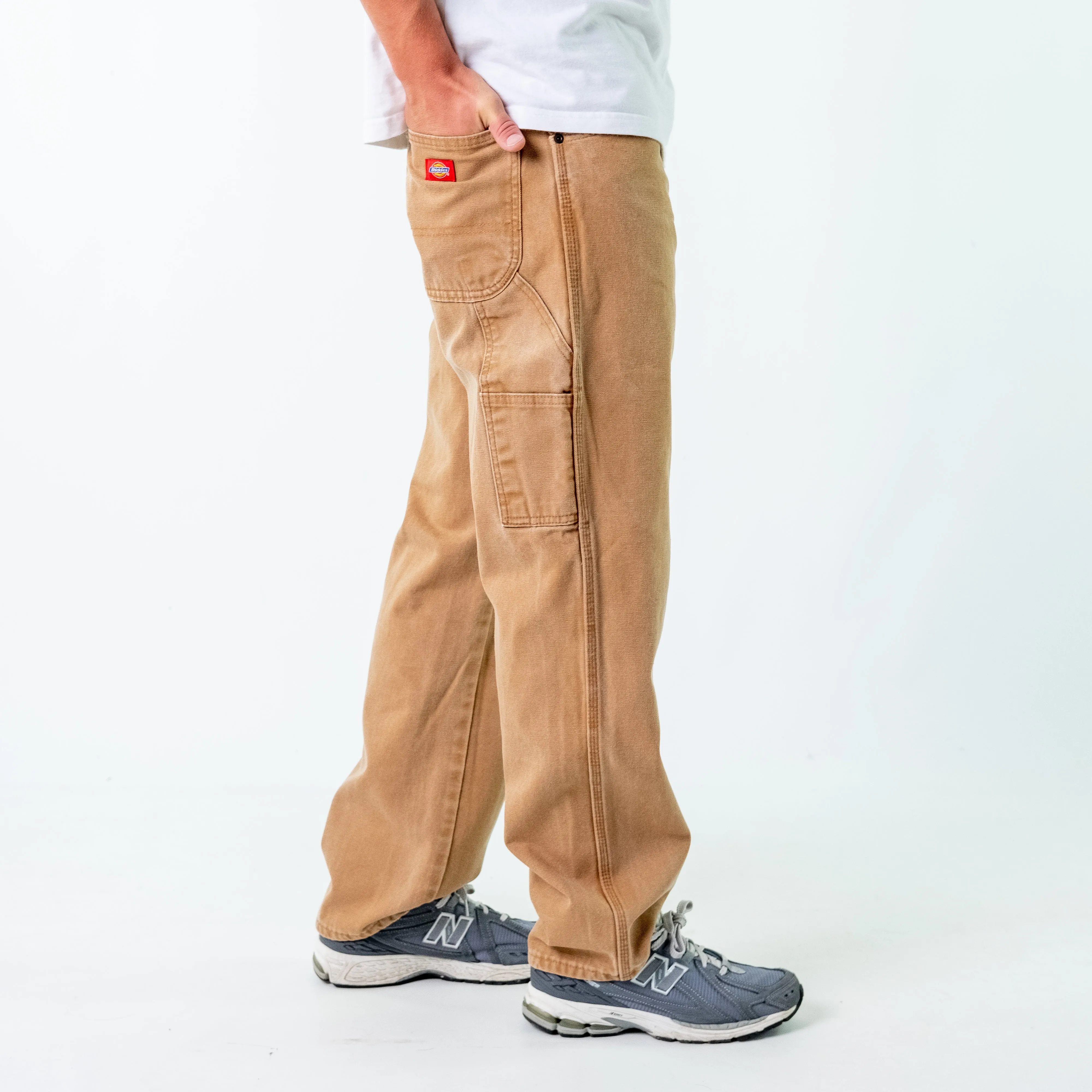 Tan 90s Dickies Denim Carpenter Jeans Baggy Pants (34x32)