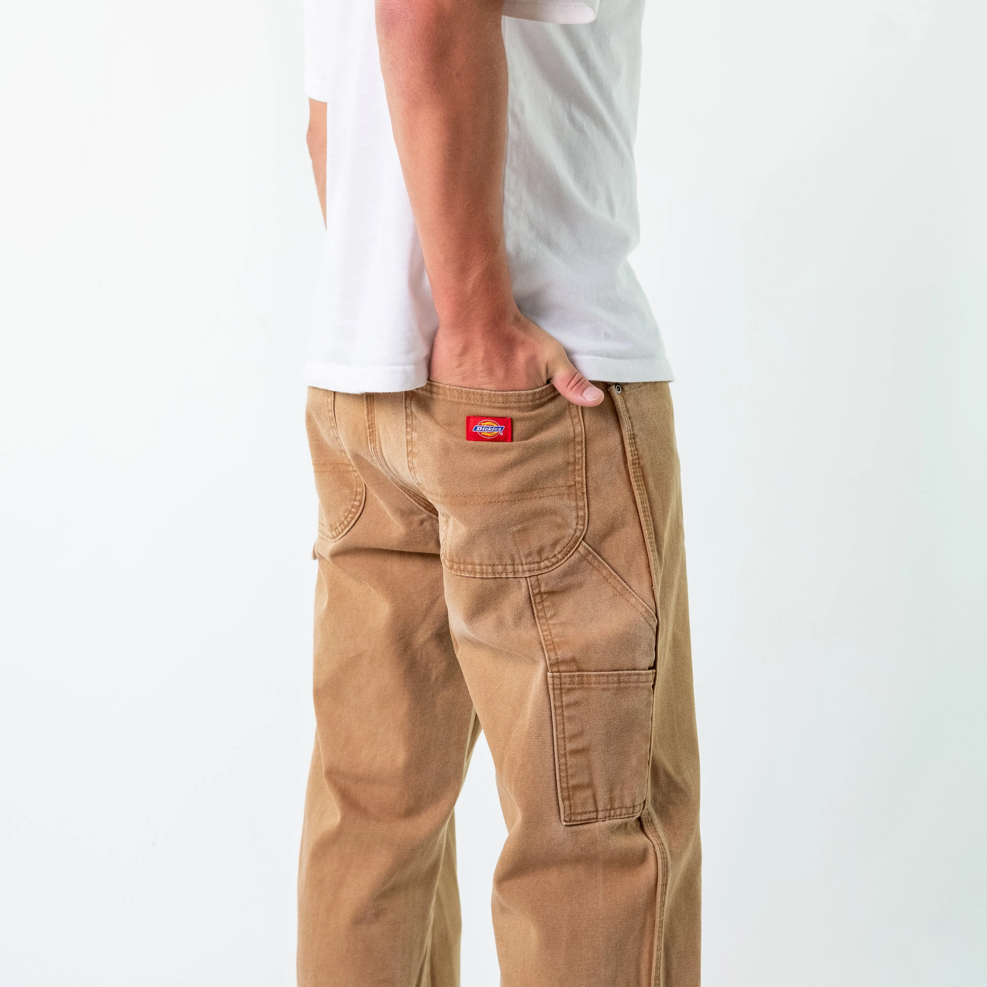 Tan 90s Dickies Denim Carpenter Jeans Baggy Pants (34x32)