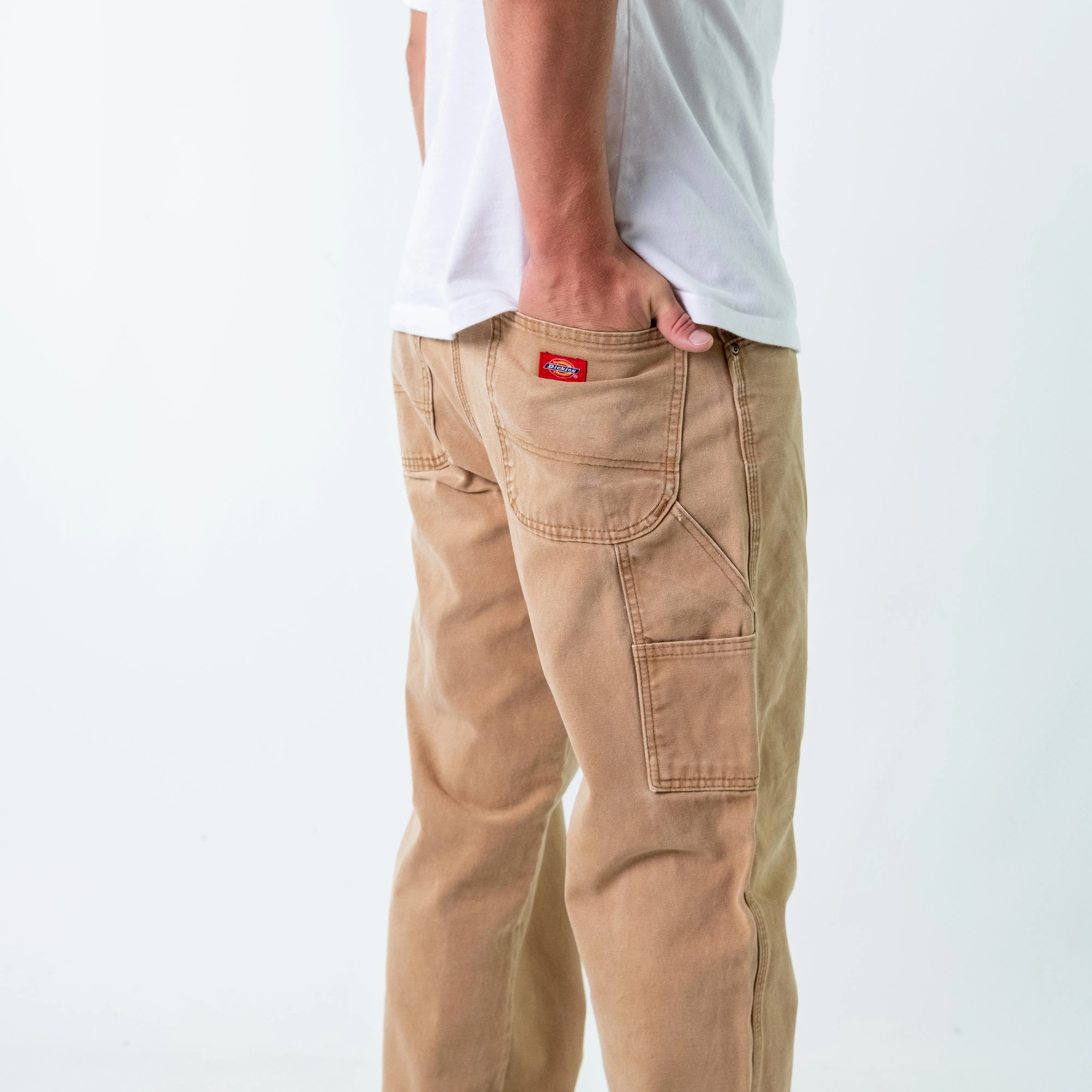 Tan 90s Dickies Denim Carpenter Jeans Baggy Pants (34x34)