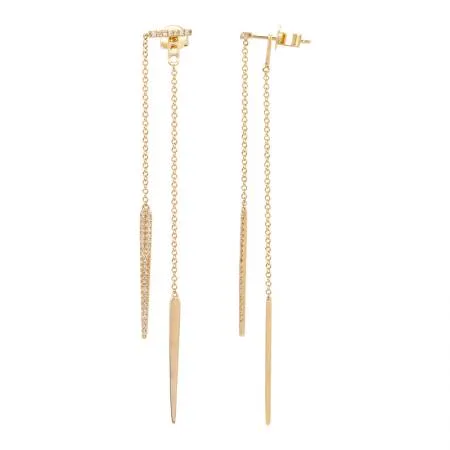 TATI SPIKE DROP FRONT -BACK  EARRINGS