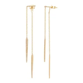 TATI SPIKE DROP FRONT -BACK  EARRINGS