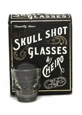 Temerity Jones Skull Set of 4 Shot Glasses