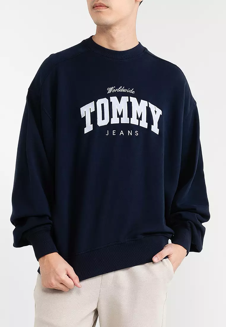 Tommy Hilfiger Varsity Boxy Cropped Sweatshirt - Tommy Jeans