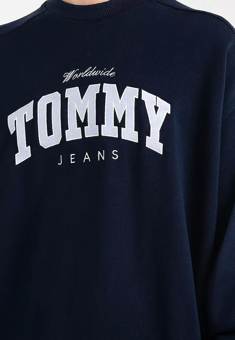 Tommy Hilfiger Varsity Boxy Cropped Sweatshirt - Tommy Jeans