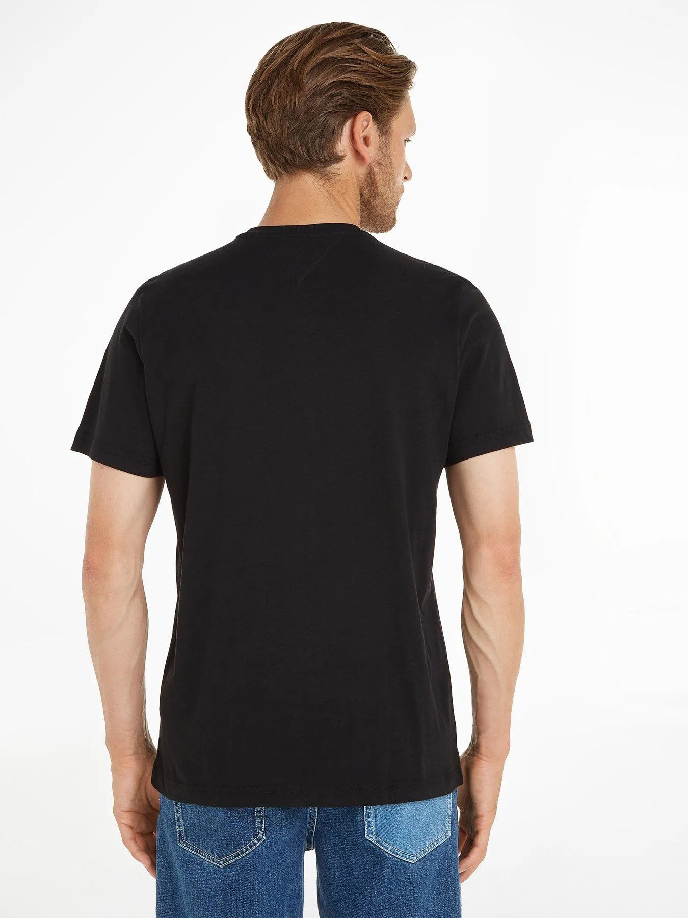 Tommy Jeans Reg Corporate Logo T-Shirt - Black