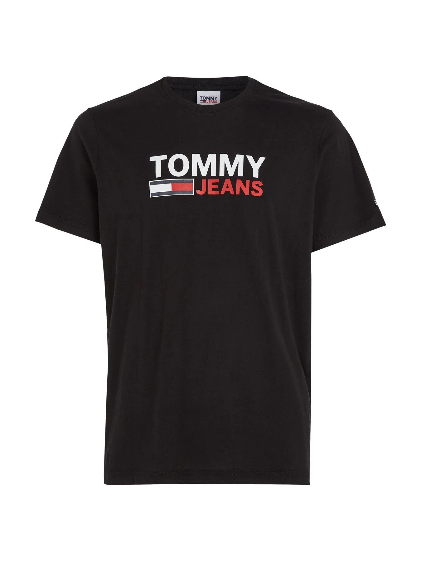 Tommy Jeans Reg Corporate Logo T-Shirt - Black