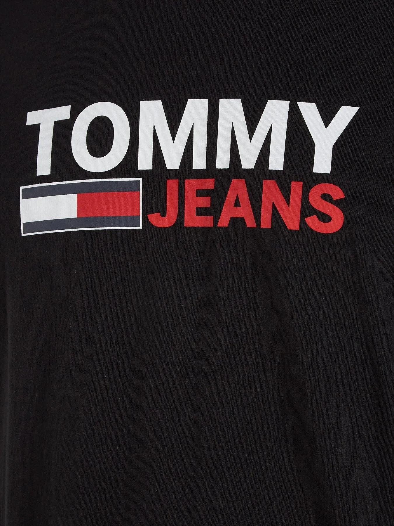 Tommy Jeans Reg Corporate Logo T-Shirt - Black