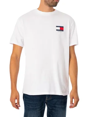 Tommy Jeans Regular Signature Flag T-Shirt - White