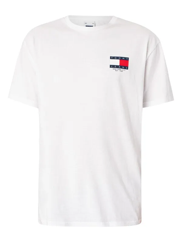 Tommy Jeans Regular Signature Flag T-Shirt - White