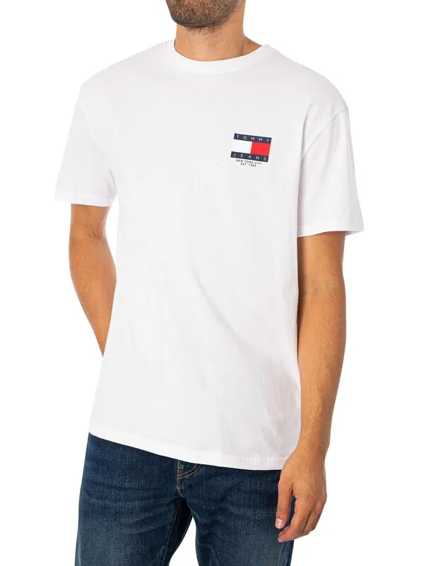 Tommy Jeans Regular Signature Flag T-Shirt - White