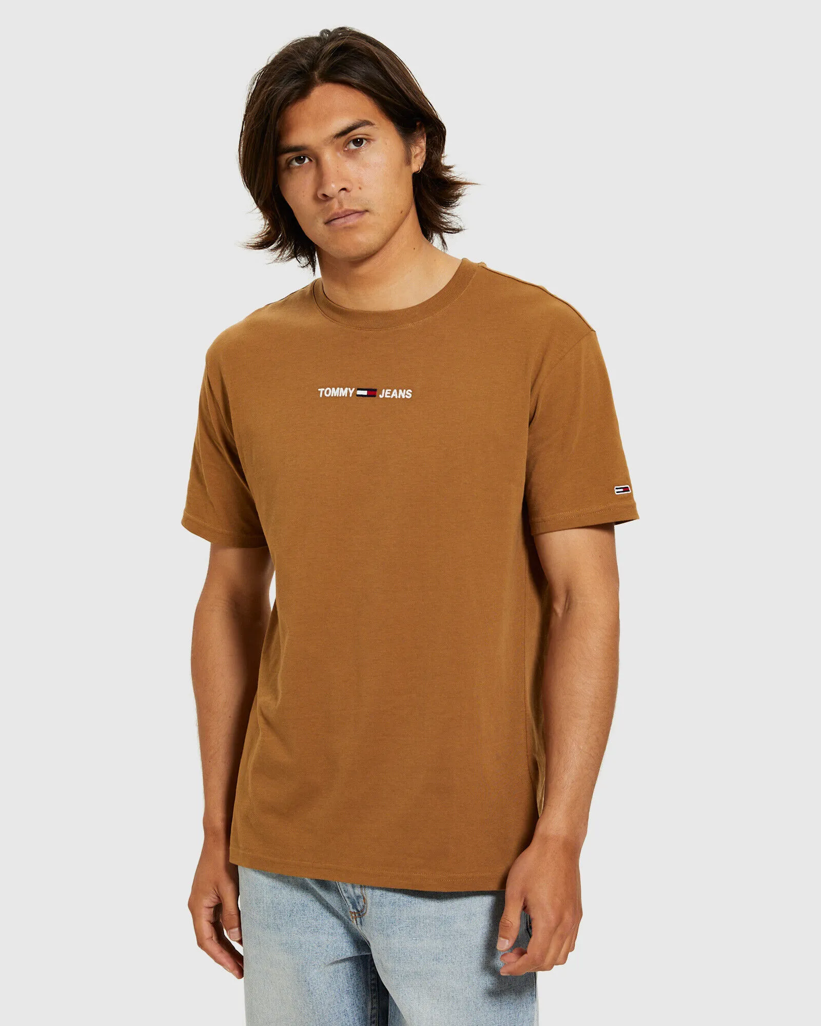 Tommy Jeans TJM Small Text T-Shirt Desert Khaki