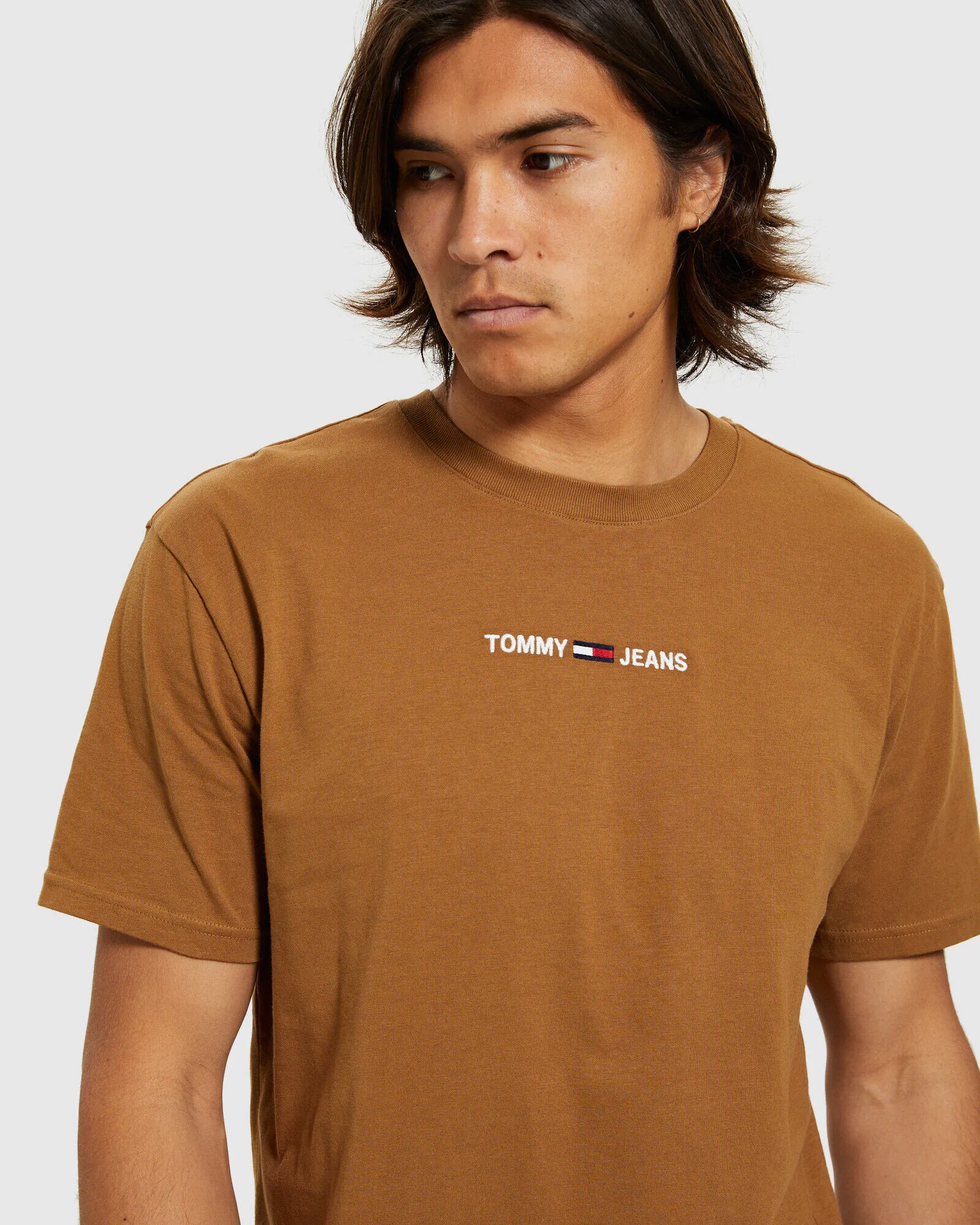 Tommy Jeans TJM Small Text T-Shirt Desert Khaki