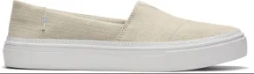 TOMS Natural Linen Ladies Canvas Slip on Shoe