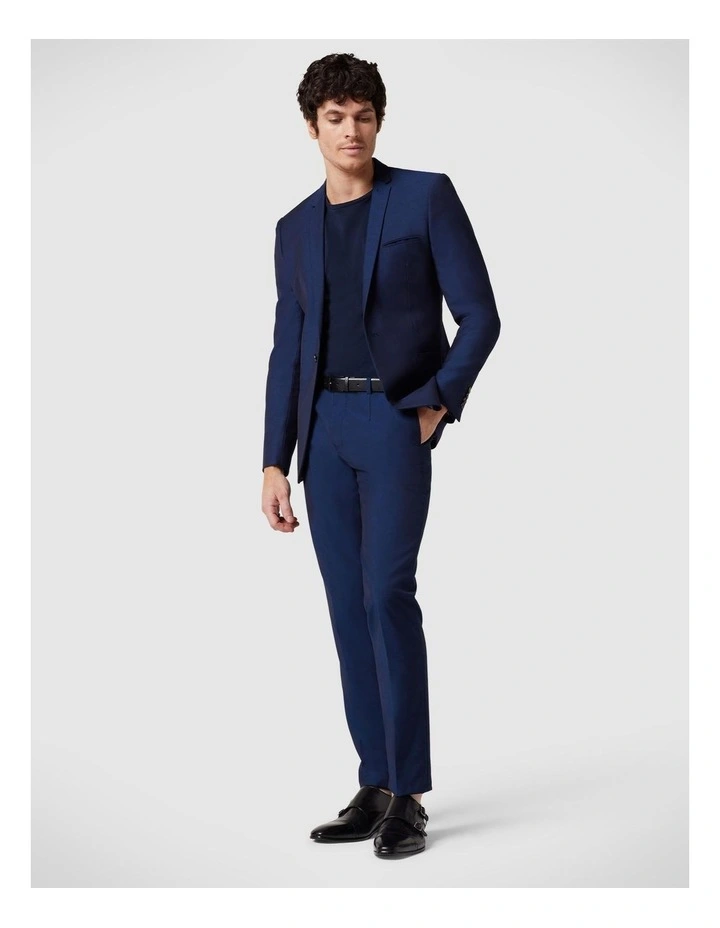 Ultra Slim Fit Two-Tone Tailored Jacket in New Navy