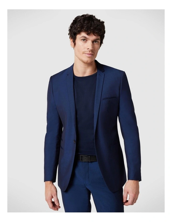 Ultra Slim Fit Two-Tone Tailored Jacket in New Navy