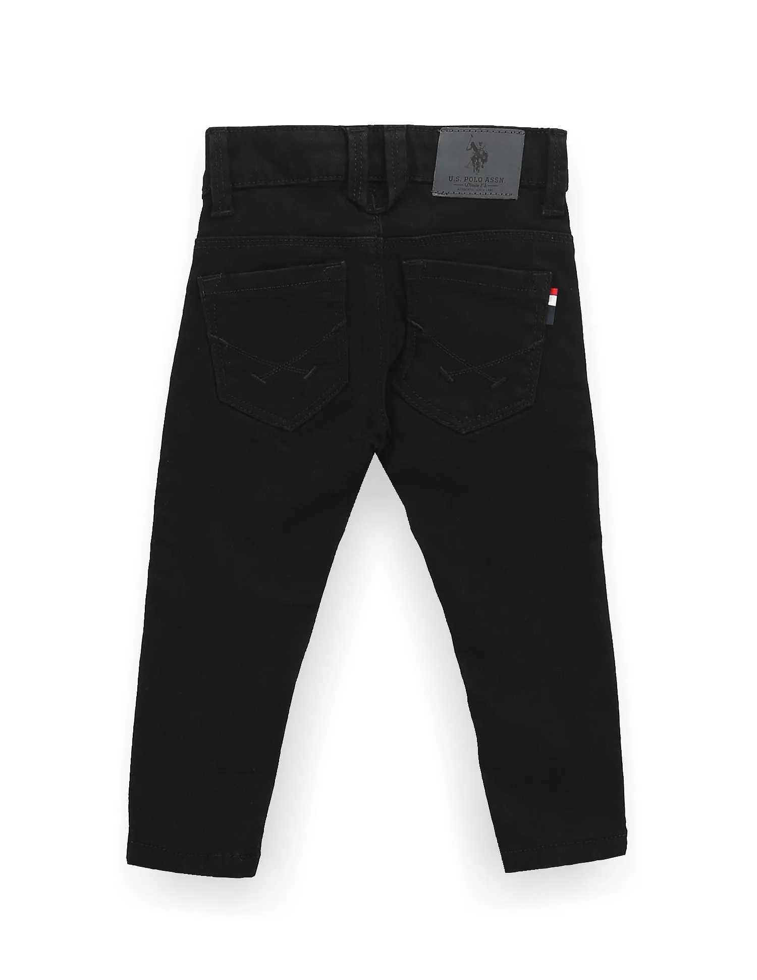 U.S. Polo Assn. Kids Boys Skinny Fit Black Jeans