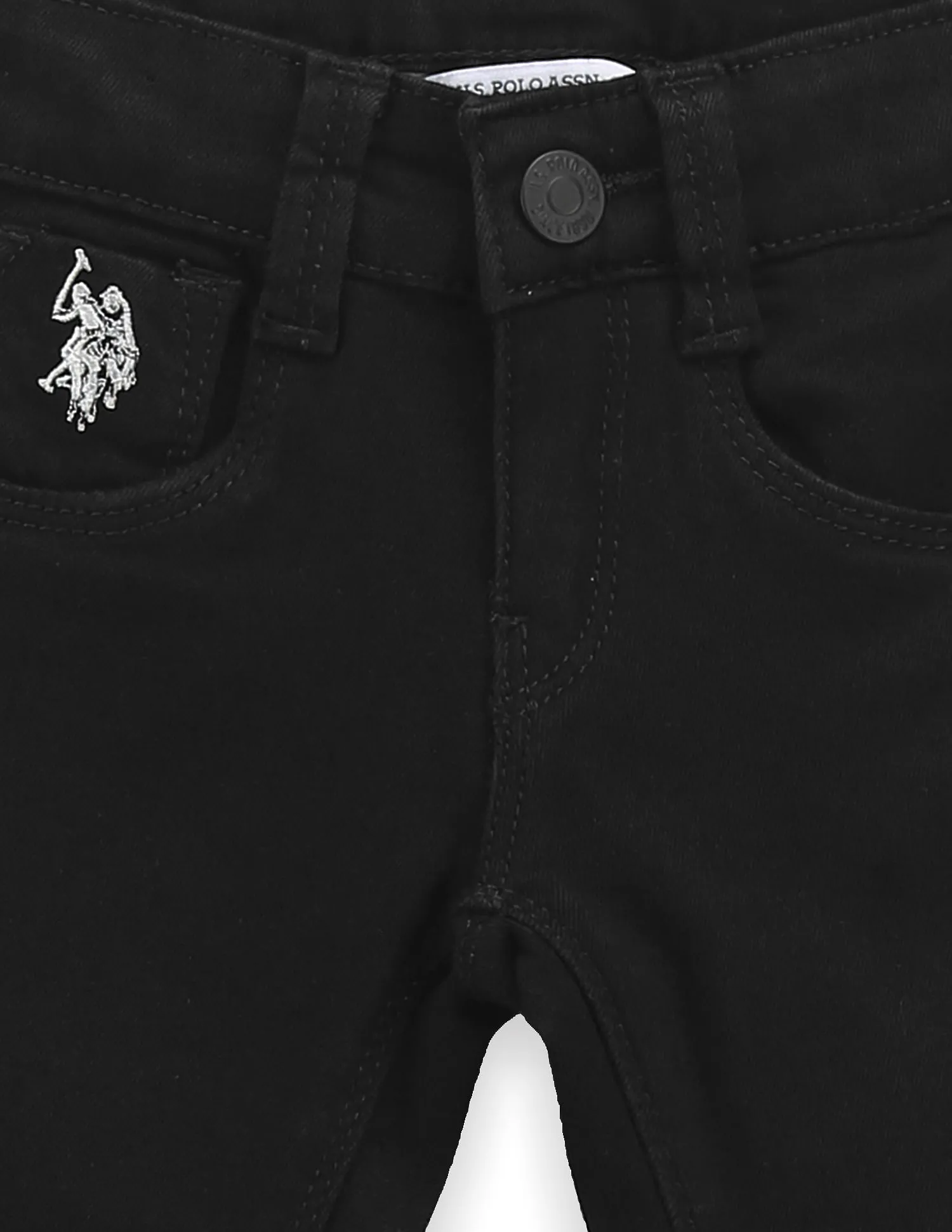 U.S. Polo Assn. Kids Boys Skinny Fit Black Jeans