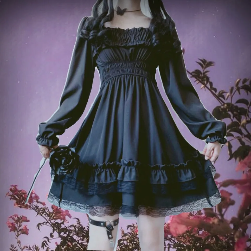 Vampire Tears Gothic Princess Dark Lolita Mini Dress